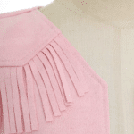 Gilet cowboy enfant rose à franges aspect daim western (5)