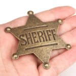 Insigne de shérif cowboy vintage Far West (1)