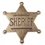 Insigne de shérif cowboy vintage Far West (4)
