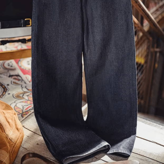 Jean cowboy denim brut coupe large Western (6)