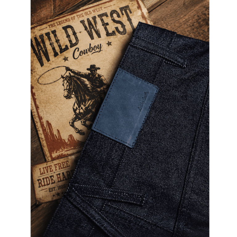 Jean cowboy denim brut coupe large Western (8)