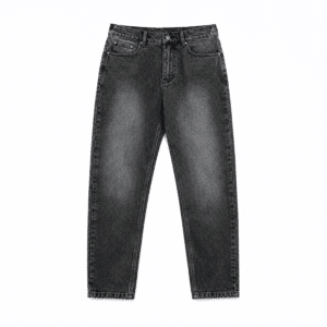Jean homme noir délavé coupe décontractée vintage style américain