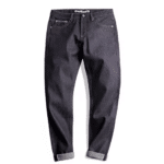 Jean vintage homme en denim brut épais (1)
