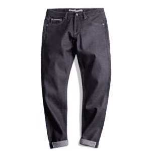 Jean vintage homme en denim brut épais