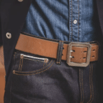 Jean vintage homme en denim brut épais (7)