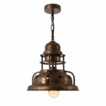 Lustre western vintage aspect métal bronze vieilli style industriel (3)