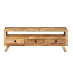 Meuble TV en bois massif vintage avec tiroirs style western (2)