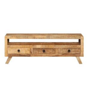Meuble TV en bois massif vintage avec tiroirs style western