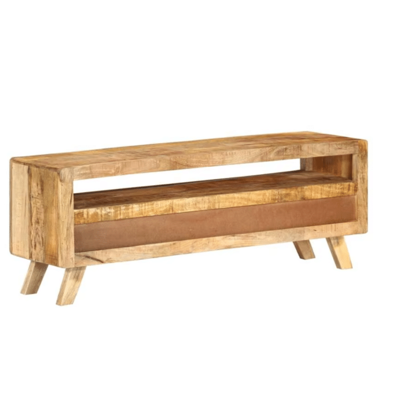 Meuble TV en bois massif vintage avec tiroirs style western (4)