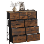 Meuble TV en bois massif vintage avec tiroirs style western (9)