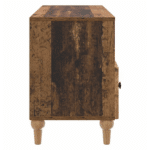 Meuble TV en chêne massif vintage avec rangements style western (4)