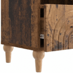 Meuble TV en chêne massif vintage avec rangements style western (6)