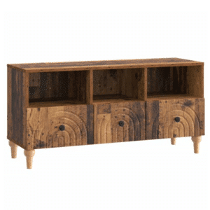 Meuble TV effet chêne massif vintage avec rangements style western