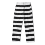 Pantalon cowboy rayé noir et blanc américain vintage (10)