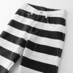 Pantalon cowboy rayé noir et blanc américain vintage (11)