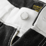Pantalon cowboy rayé noir et blanc américain vintage (2)