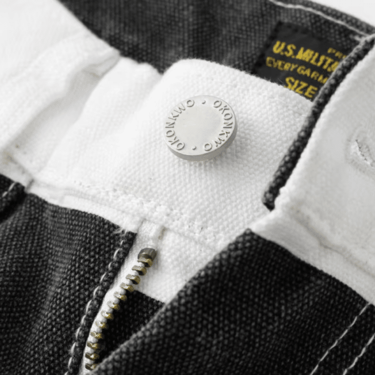 Pantalon cowboy rayé noir et blanc américain vintage (2)