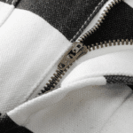 Pantalon cowboy rayé noir et blanc américain vintage (3)