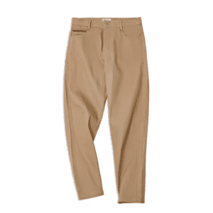Pantalon homme beige coupe décontractée vintage 100 % coton