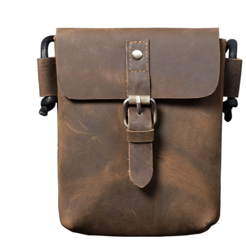 Pochette pour homme en cuir brut artisanal vintage (5)