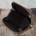 Porte-cartes cuir homme accordéon zippé style vintage américain (6)