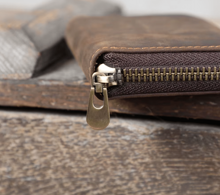 Porte-cartes cuir homme accordéon zippé style vintage américain (7)