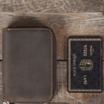 Porte-cartes cuir homme accordéon zippé style vintage américain (8)
