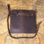 Portefeuille western long en cuir brut avec dragonne (10)