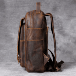 Sac a dos aventurier cuir pleine fleur marron robuste (14)