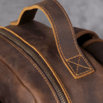 Sac a dos aventurier cuir pleine fleur marron robuste (5)