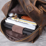Sac a dos aventurier cuir pleine fleur marron robuste (7)