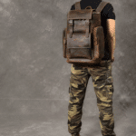 Sac à dos baroudeur vintage américain en cuir brut (10)