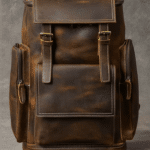 Sac à dos baroudeur vintage américain en cuir brut (13)