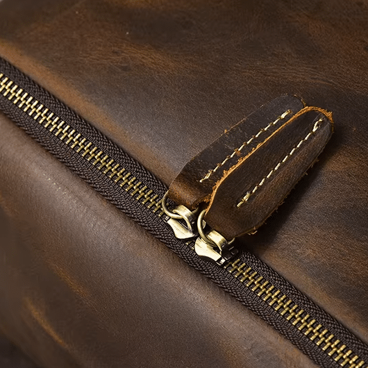 Sac à dos baroudeur vintage américain en cuir brut (4)
