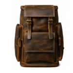 Sac à dos baroudeur vintage américain en cuir brut 19,5 L