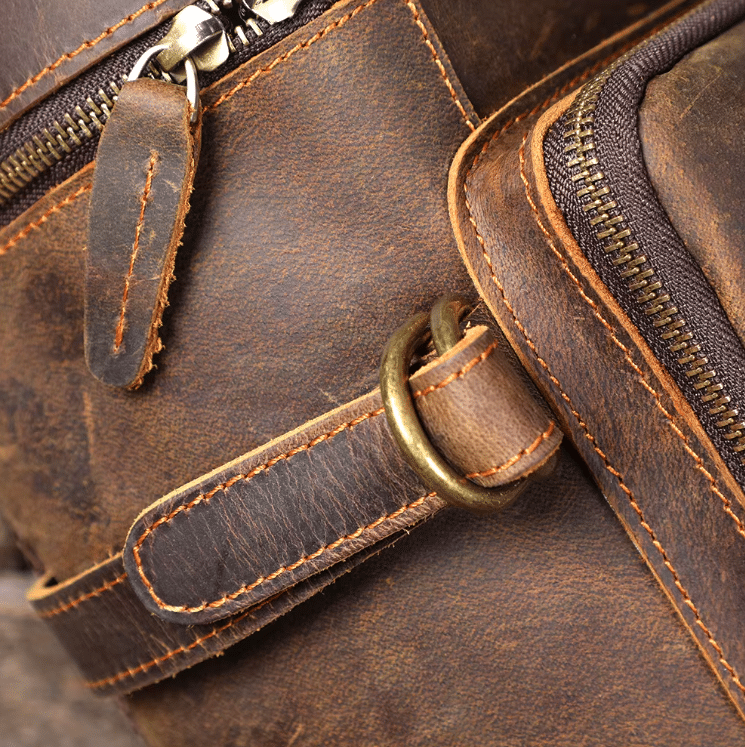Sac à dos cuir homme voyageur rétro à compartiments (1)