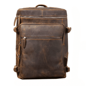 Sac à dos cuir homme voyageur rétro à compartiments 19,5 L
