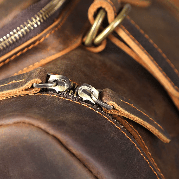 Sac à dos cuir homme voyageur rétro à compartiments (2)