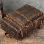 Sac à dos cuir homme voyageur rétro à compartiments (4)