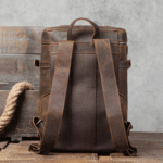 Sac à dos cuir homme voyageur rétro à compartiments (5)