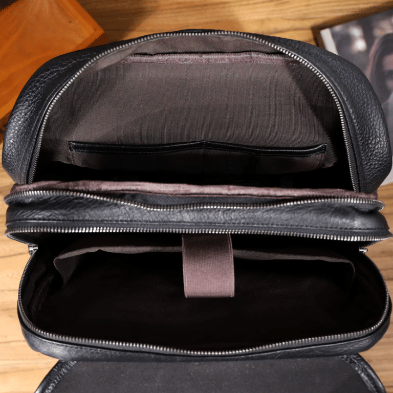 Sac a dos homme cuir noir vintage compartiment ordinateur (4)