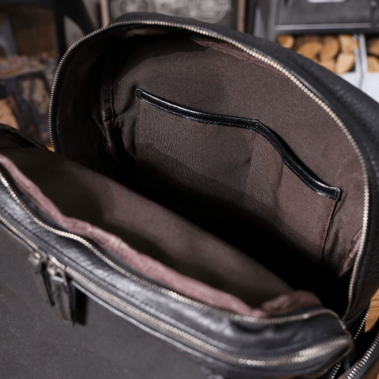 Sac a dos homme cuir noir vintage compartiment ordinateur (5)