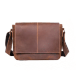 Sac bandoulière homme en cuir brut vintage 6L
