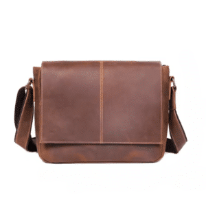Sac bandoulière homme en cuir brut vintage 6L