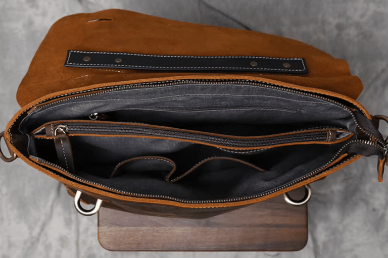 Sac de cours étudiant en cuir style vintage américain (1)