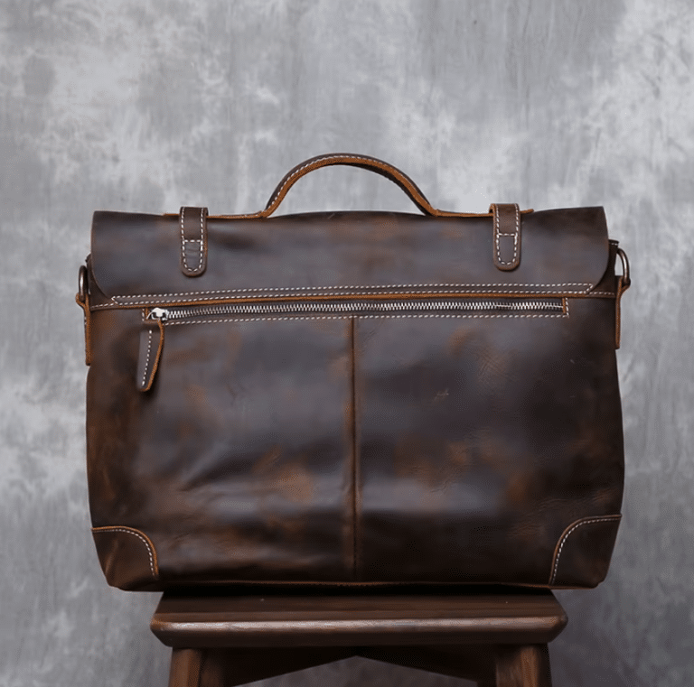 Sac de cours étudiant en cuir style vintage américain (3)
