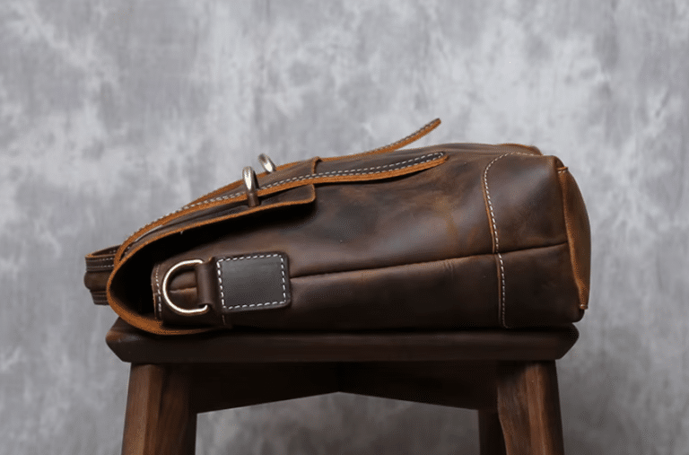 Sac de cours étudiant en cuir style vintage américain (4)