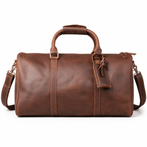 Sac de sport en cuir vintage avec bandoulière 28L