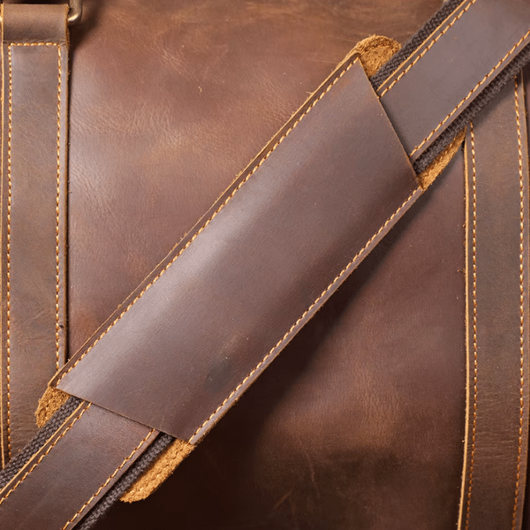 Sac de sport en cuir vintage avec bandoulière (13)