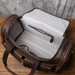 Sac de voyage en cuir brut style western (1)